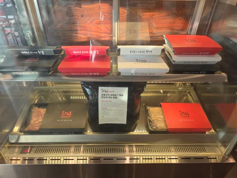 Meat and basic side dishes set on the table