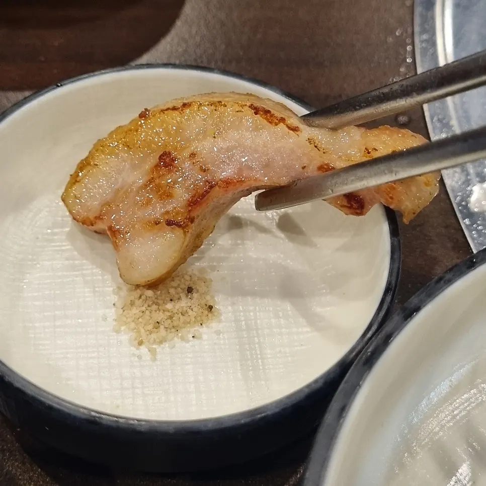 Wood-fire pre-seared meat eaten with just a dip of salt