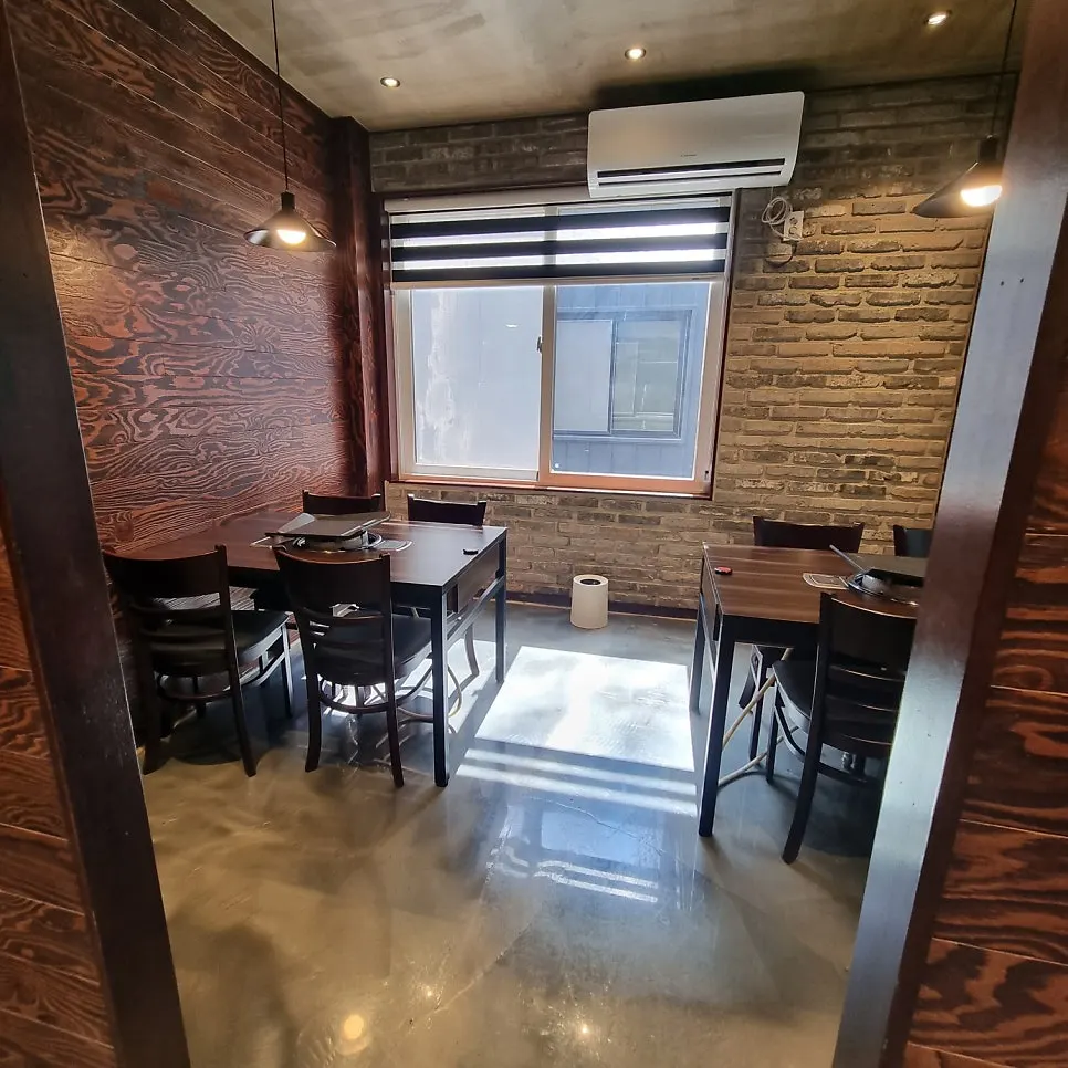 Overview of the restaurant space seating about 150 people