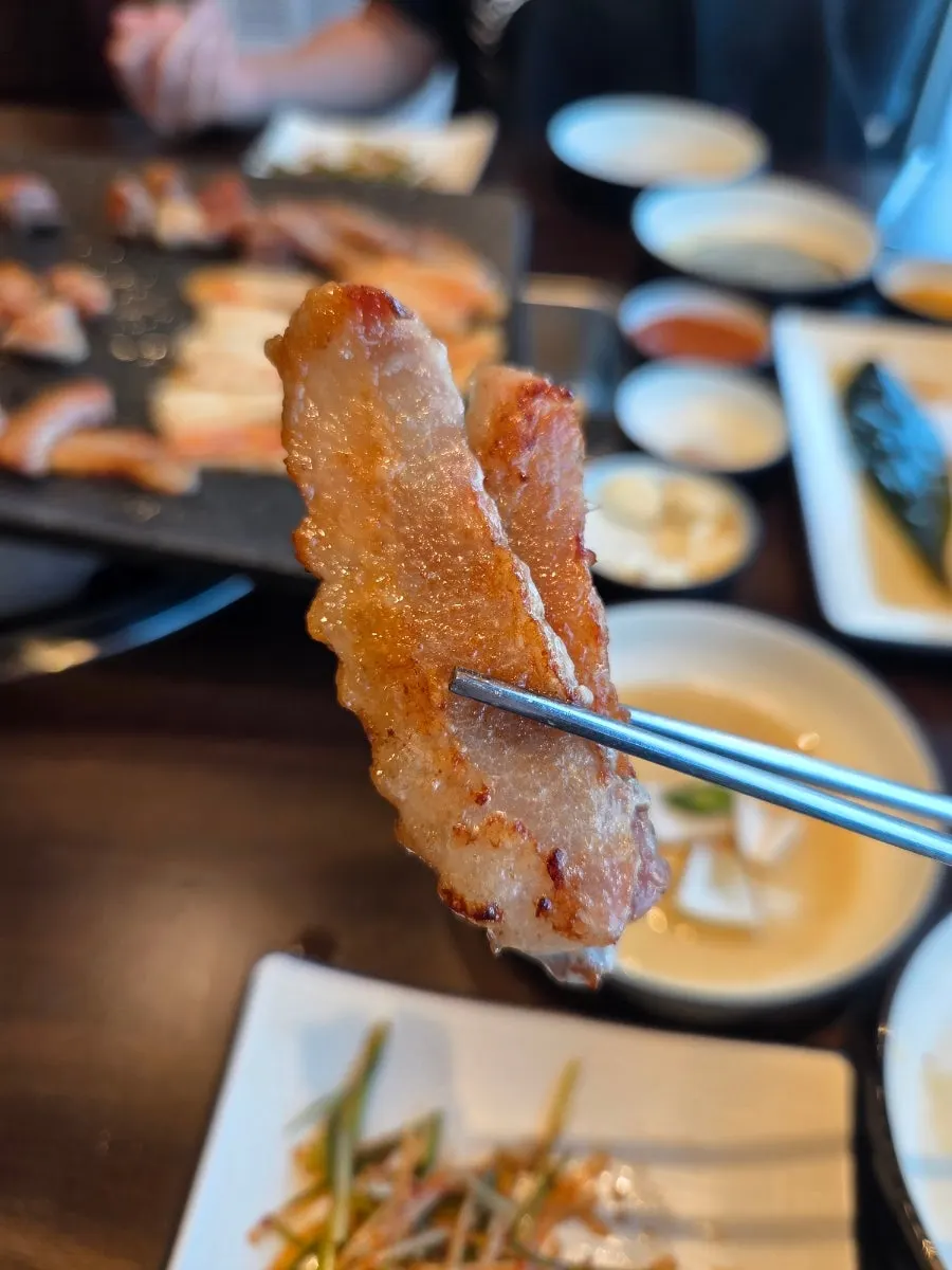 육즙이 보이는 구운 고기 클로즈업