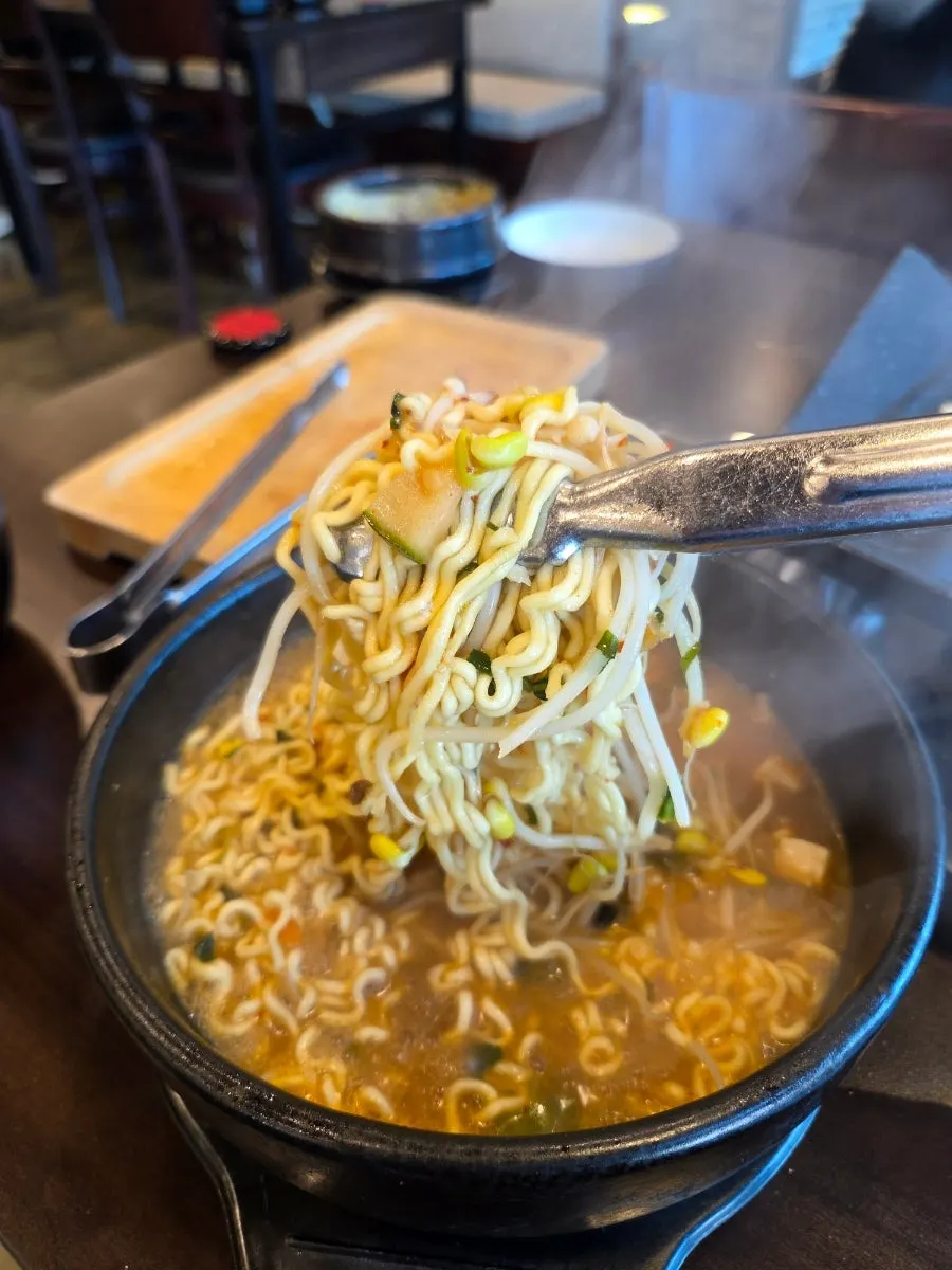 차돌된장라면 한 그릇