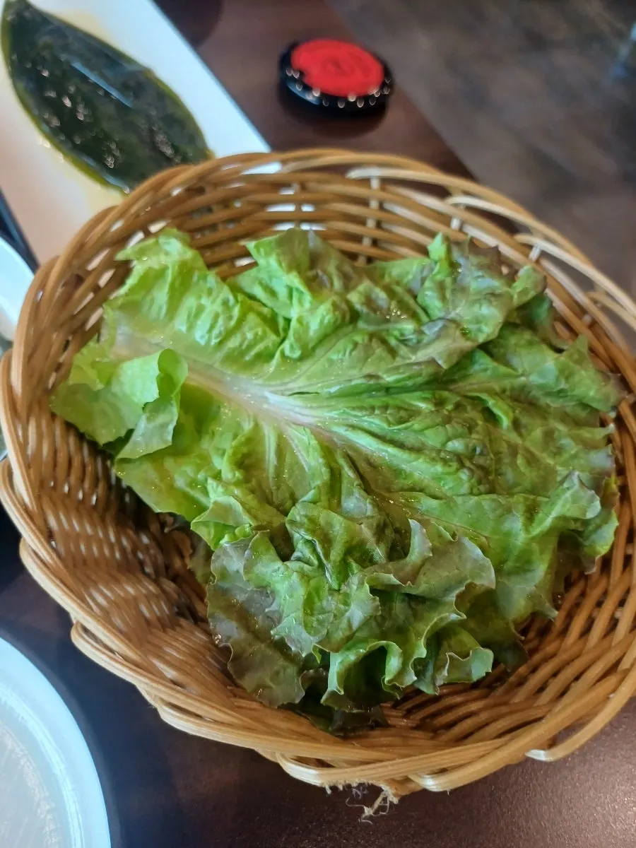 Clean, fresh lettuce leaves for wraps