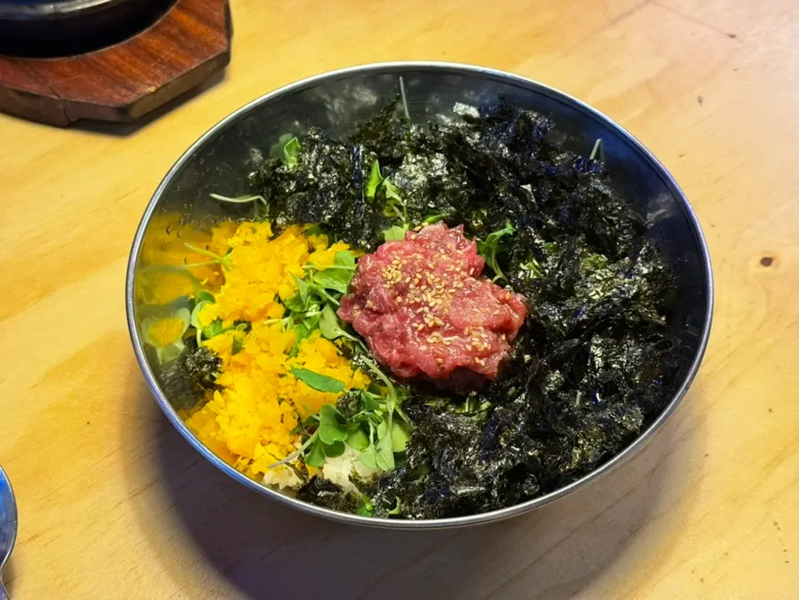 미니 화로에 올려 구운 꼬치