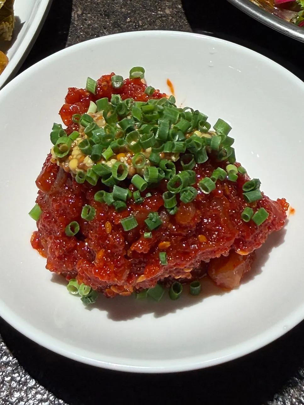 Scallop and herring roe jeotgal side dish