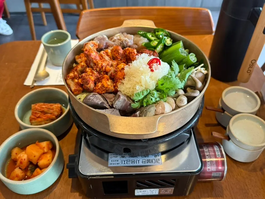 도온정 전골 메뉴와 주류 안내