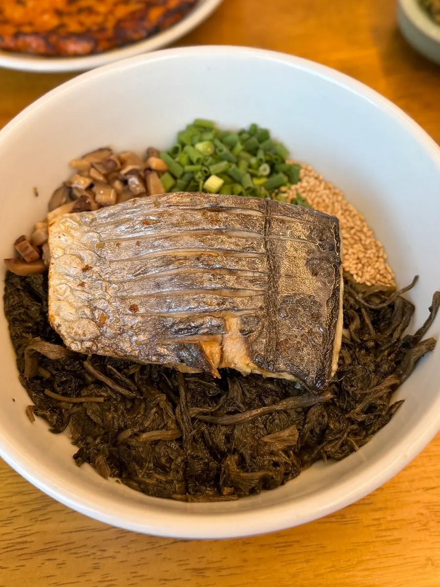 Table setting at Hyangtaek, a Buldang-dong Korean restaurant