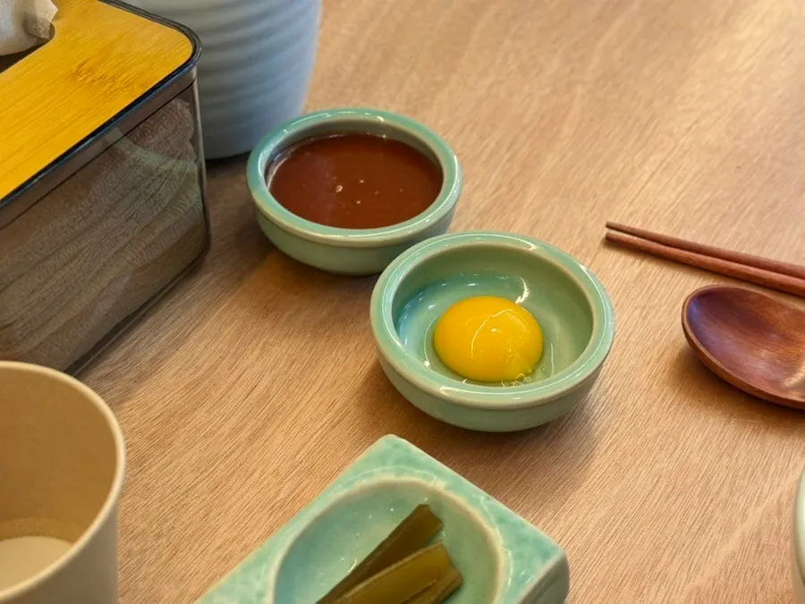 Basic side dishes served separately on small plates at Hyangtaek