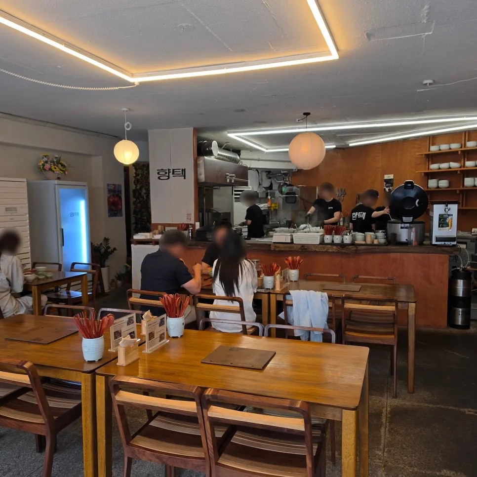 Spacious interior with wood-toned decor