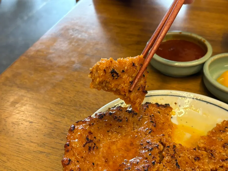 Close-up of seasoned chicken bulgogi