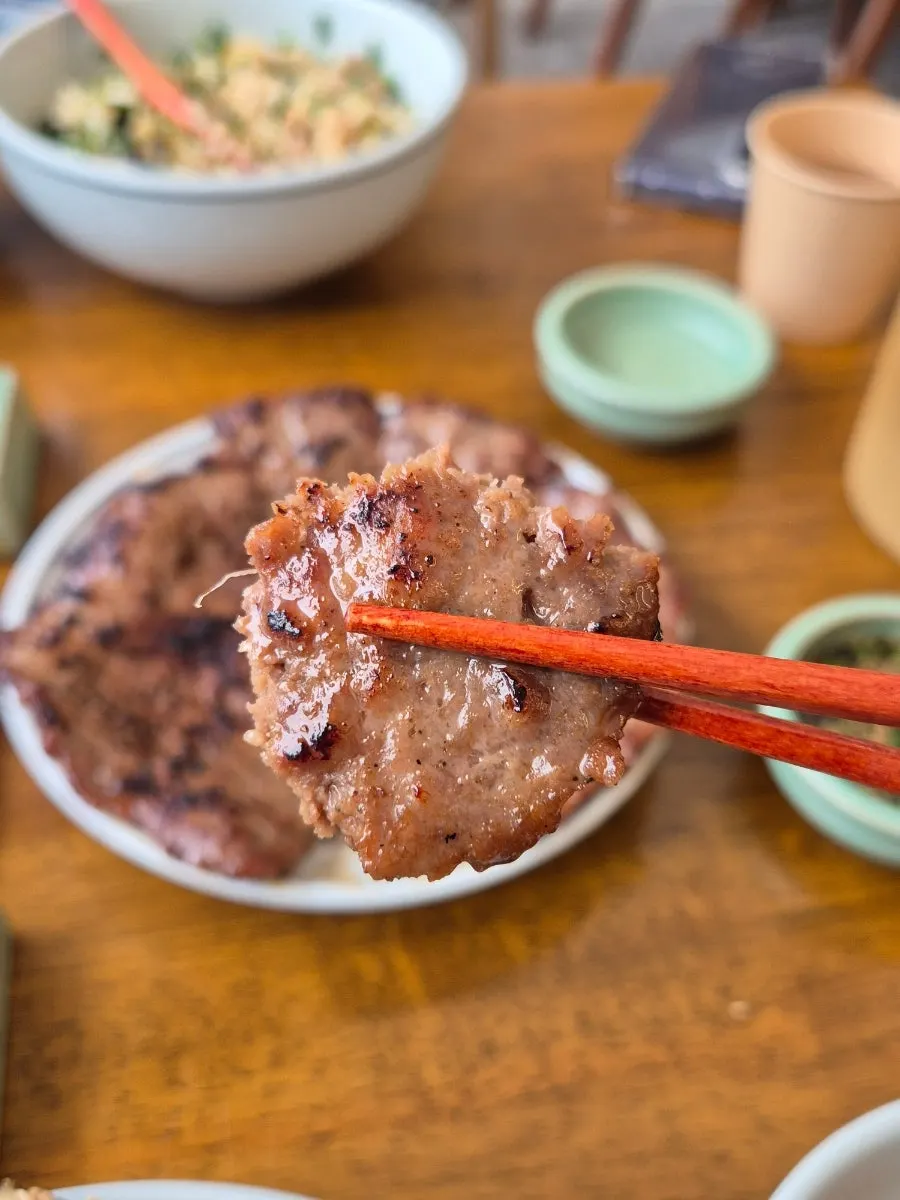 한판갈비 단면과 육즙