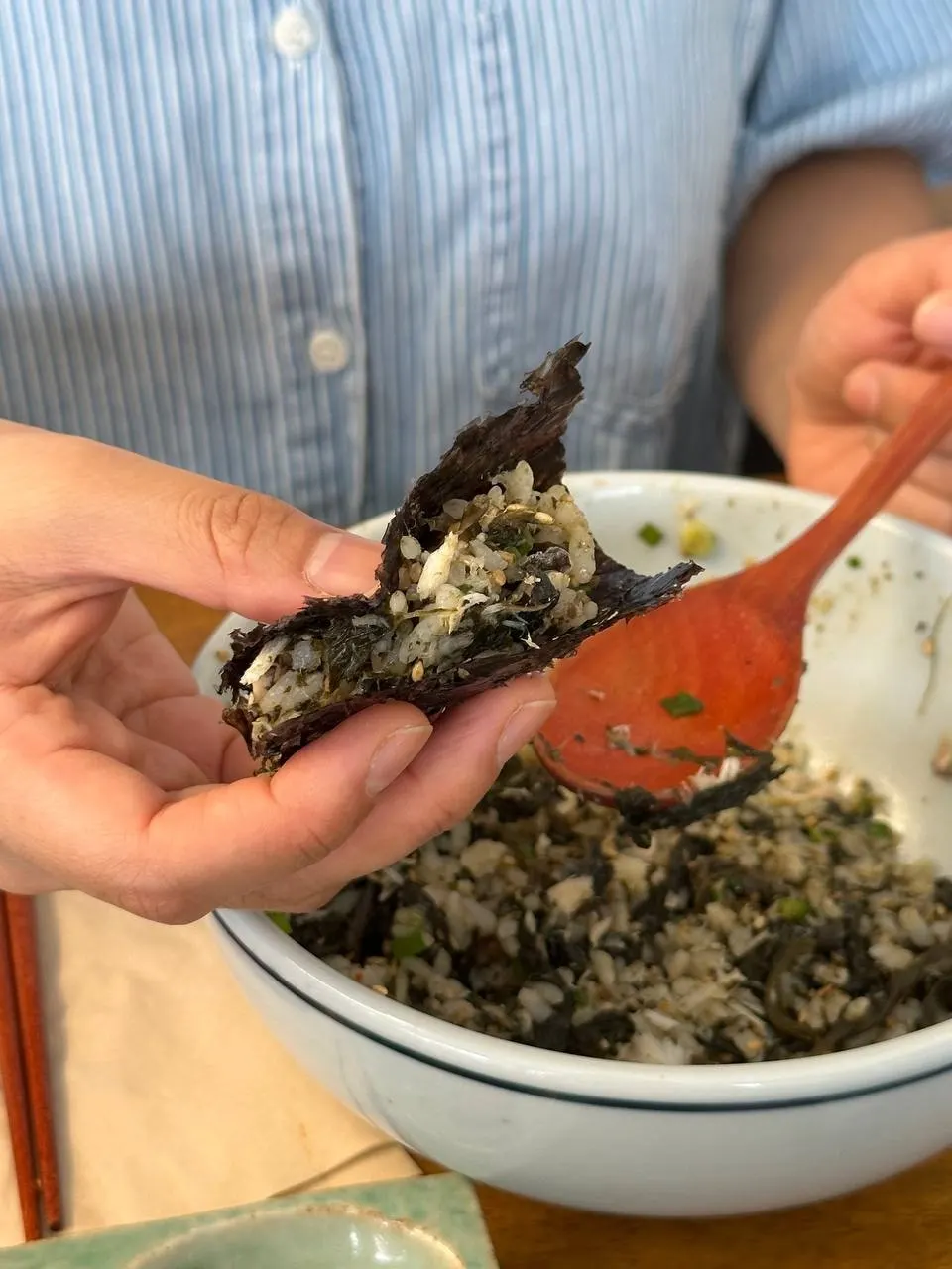 Mackerel gondre rice with added seasoning sauce