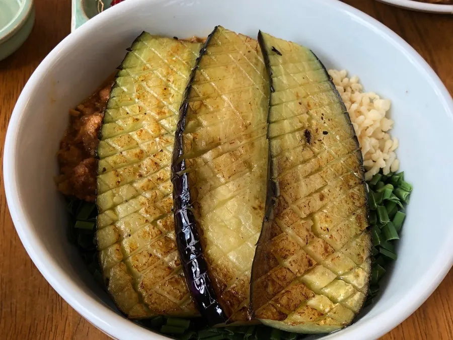 Eggplant doenjang bowl at Hyangtaek Daebong Branch