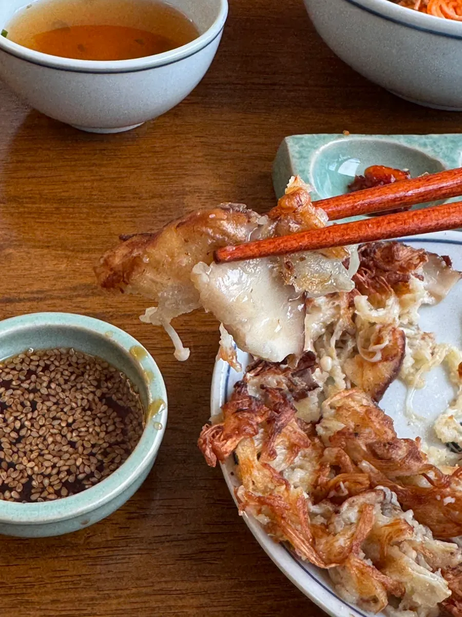 다양한 버섯이 들어간 한판버섯 단면