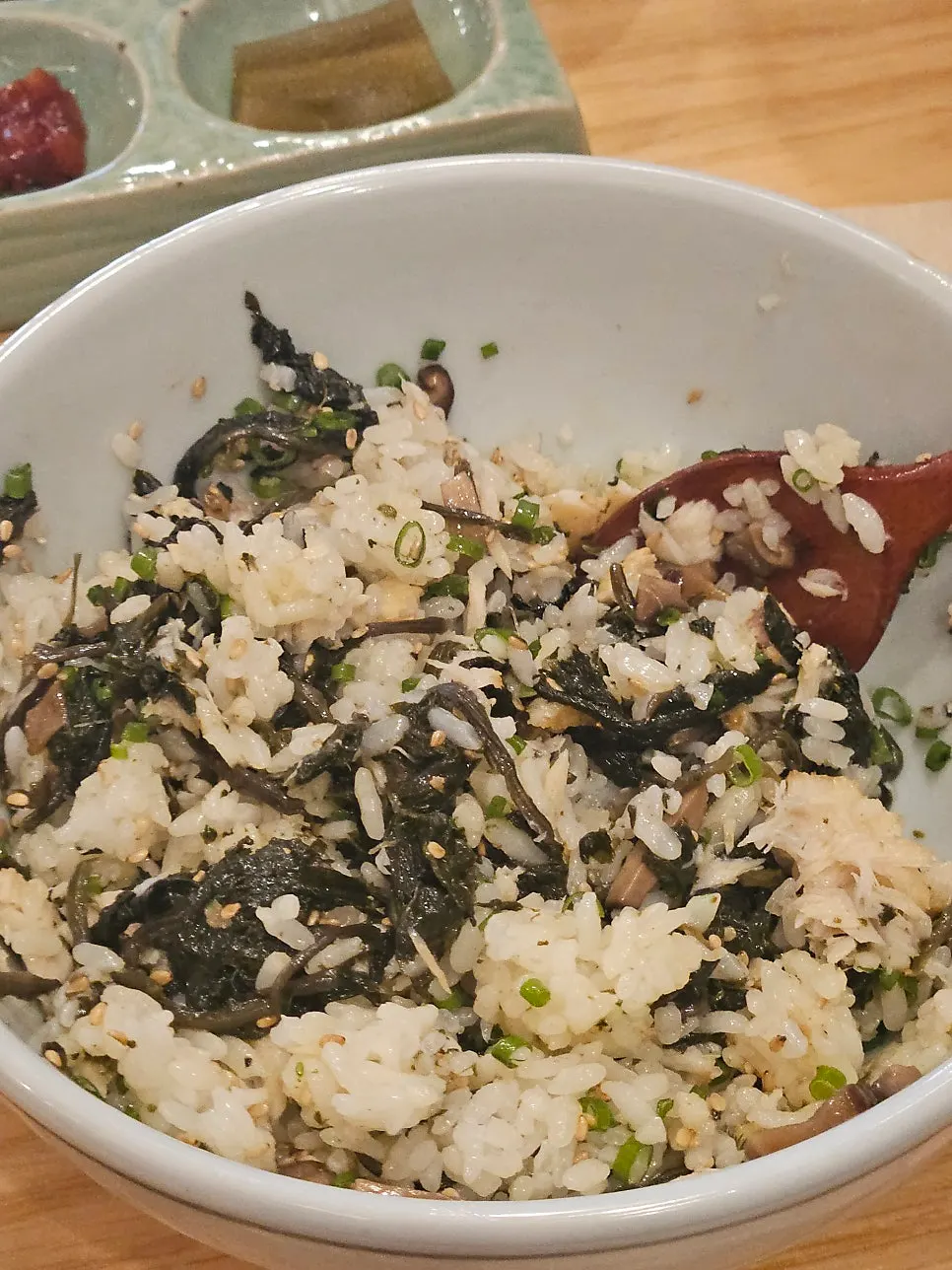 Mackerel gondre rice mixed with the special sauce