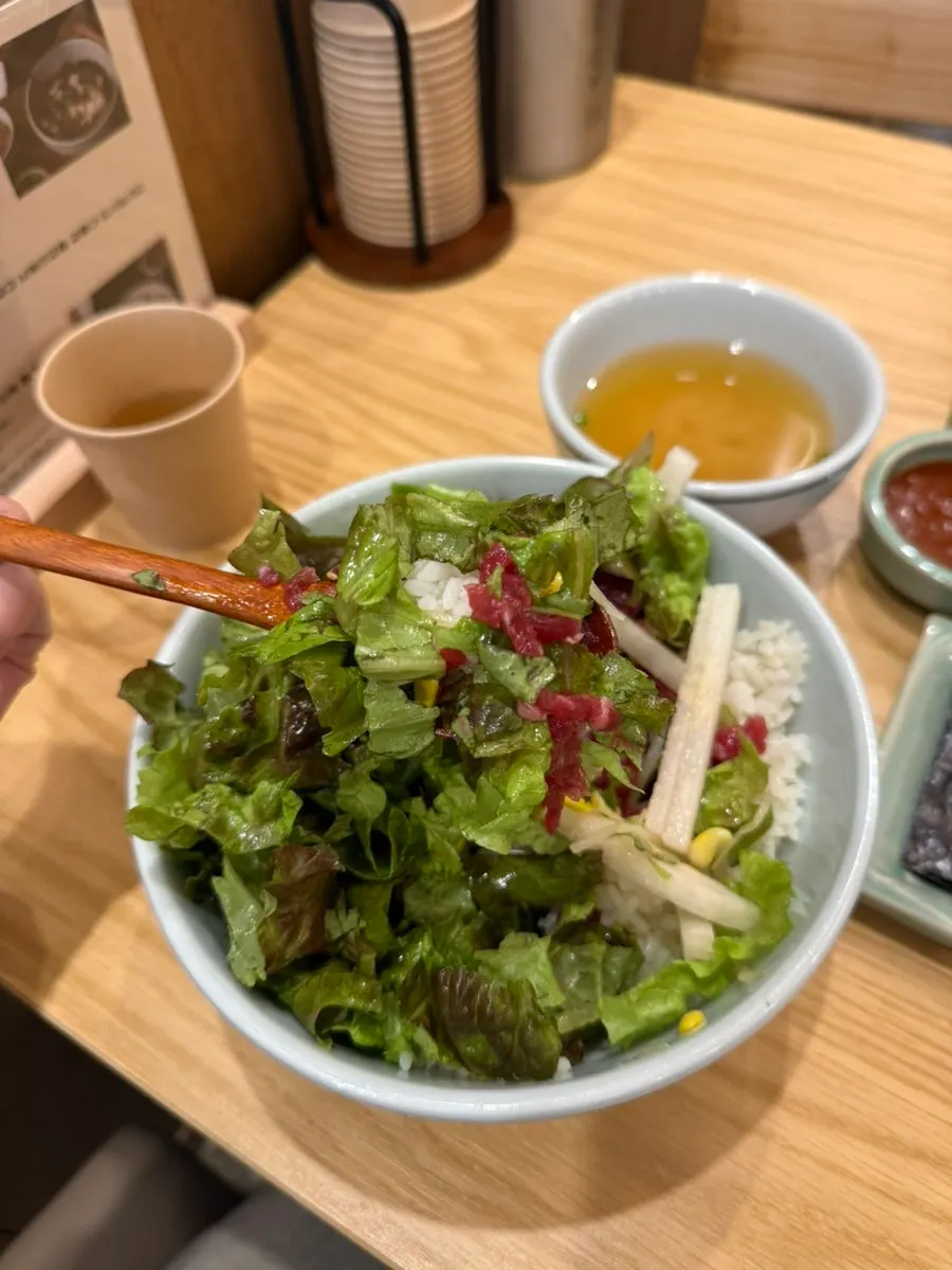 Yukhoe bibimbap mixed with sauce