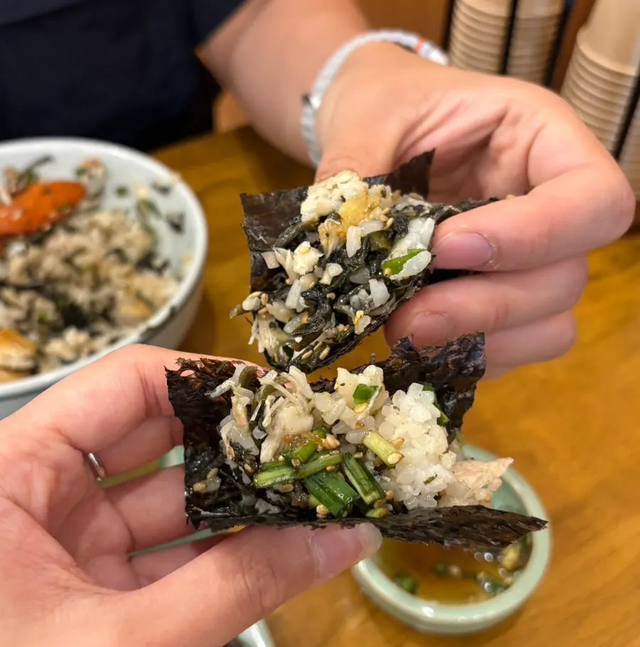 곱창김과 삼치 곤드레밥