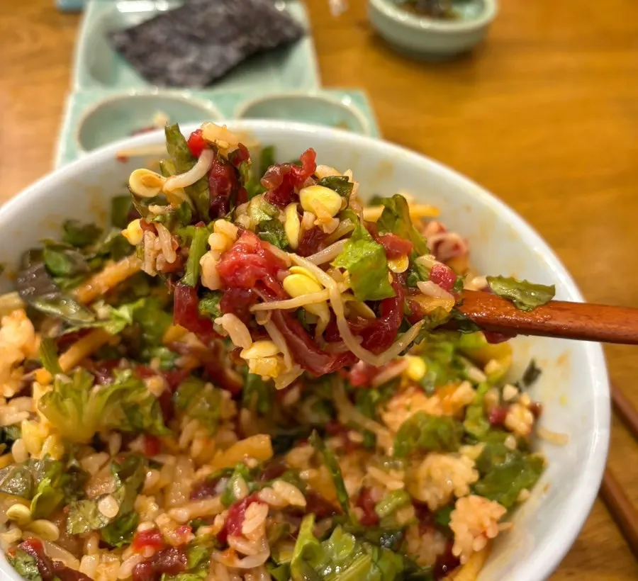 곱창김에 싸 먹는 밥 한 쌈