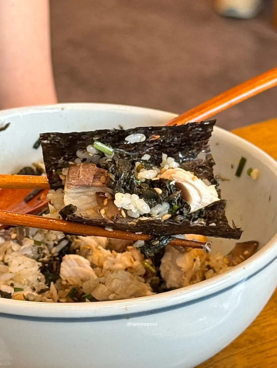 Mackerel gondre rice wrapped in gim