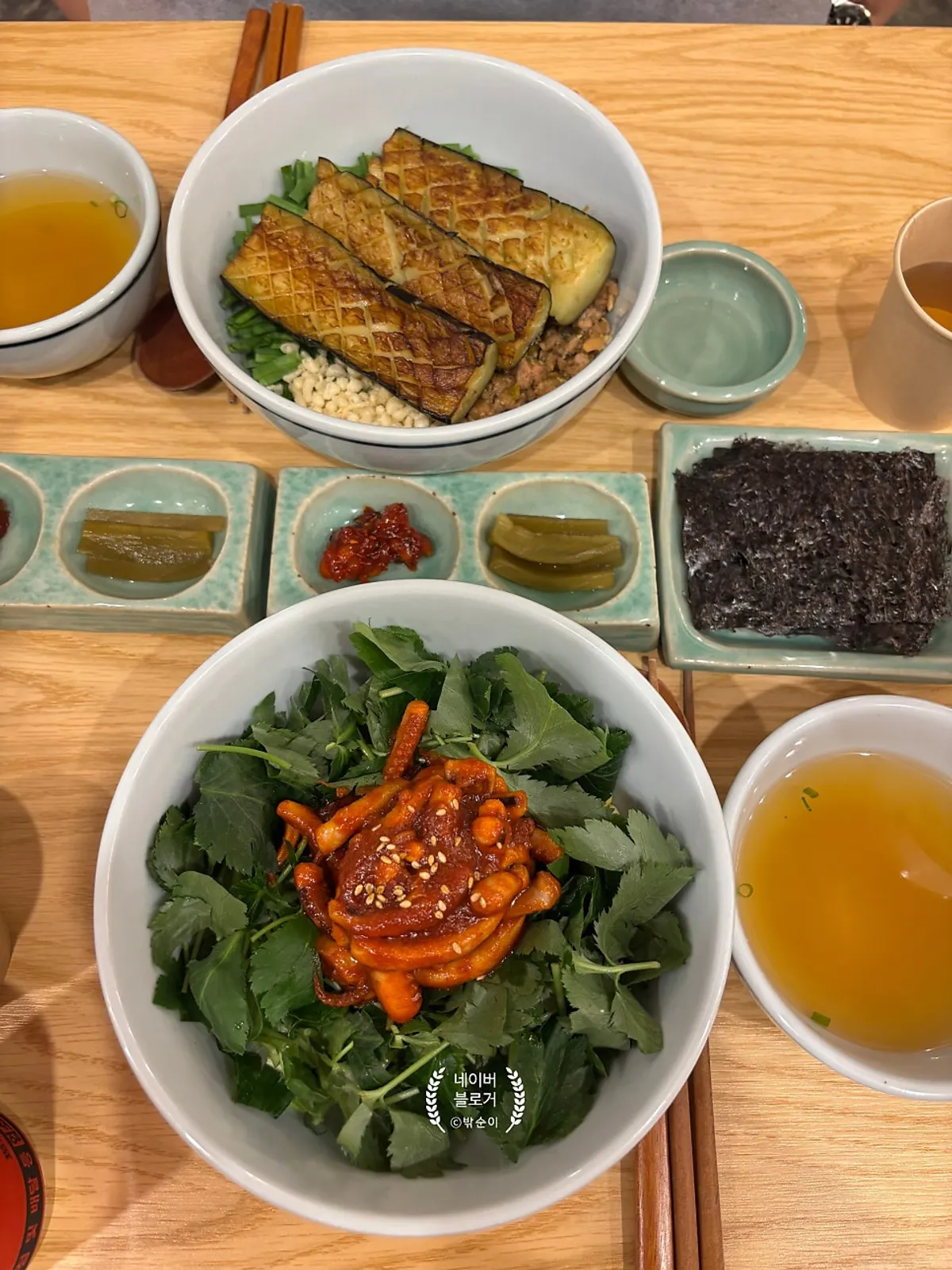 Spicy chamnamul squid rice bowl