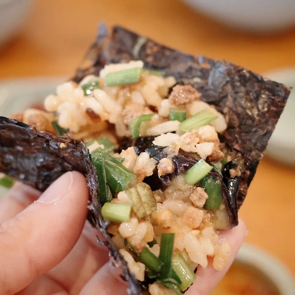 ข้าวมะเขือยาวเต้าเจี้ยวของ Hyangtaek จานสุดท้าย