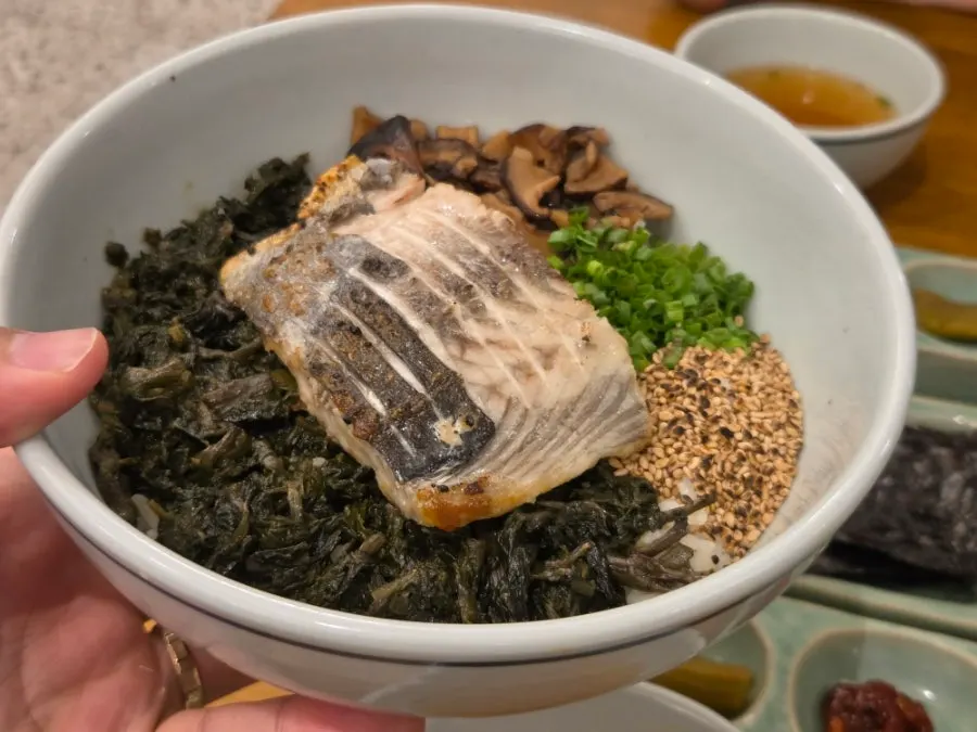삼치곤드레밥 한상 차림