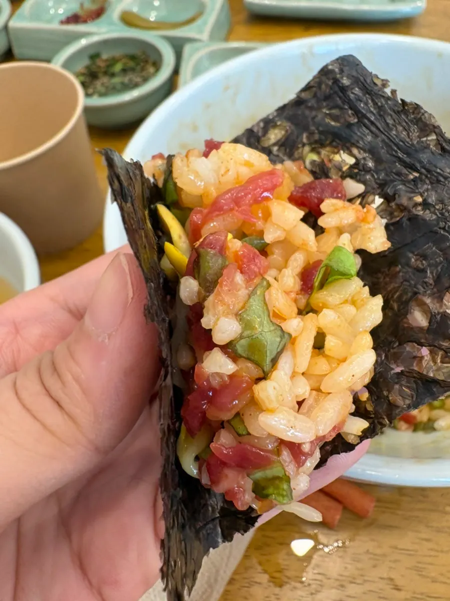리필 가능한 곱창김 접시
