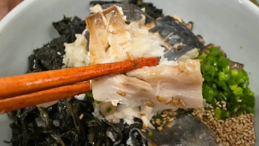 Close-up of grilled mackerel on a plate