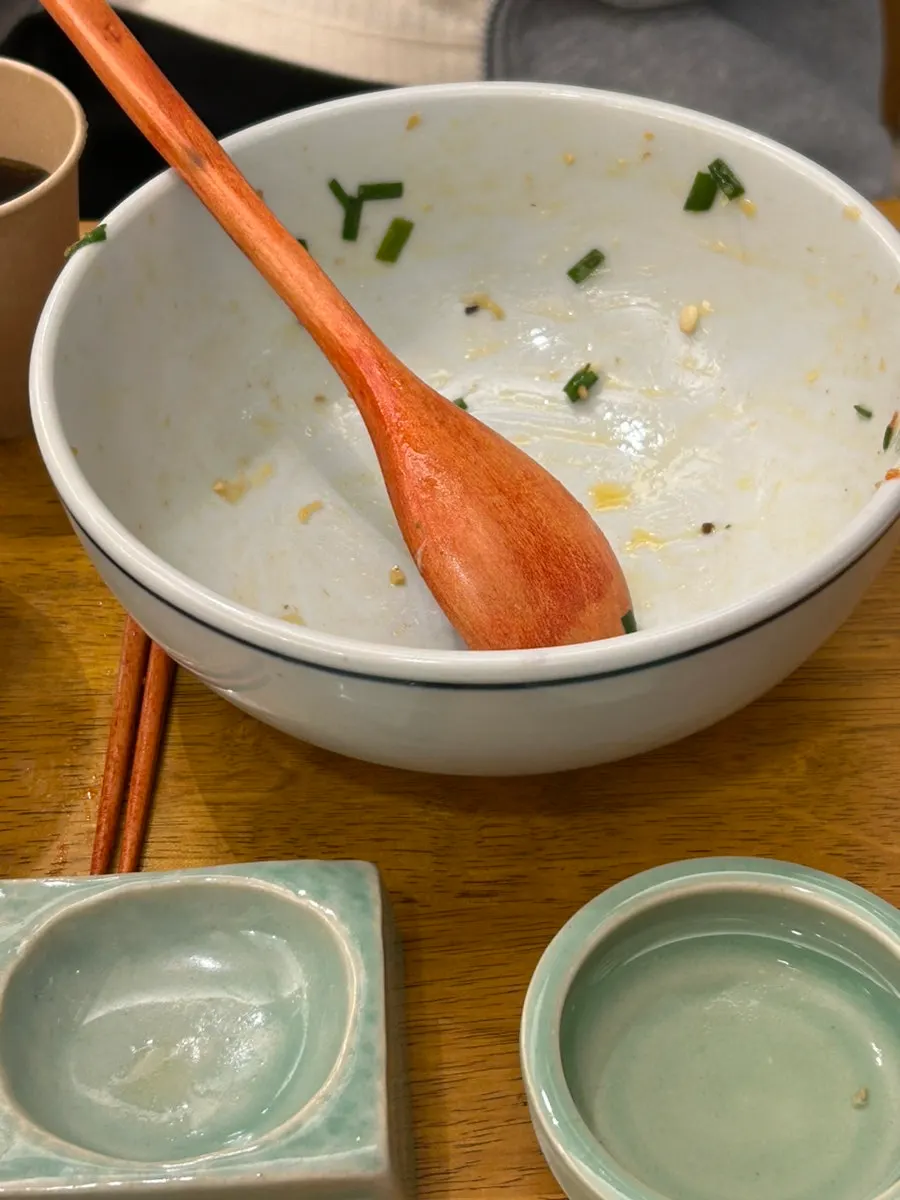 Rice bowl at Hyangtaek scraped completely clean