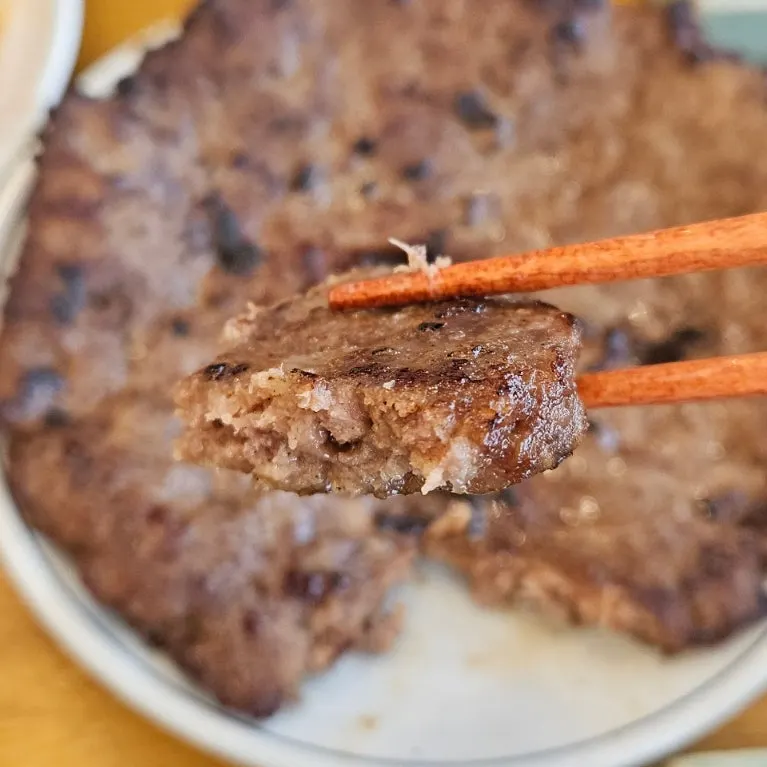 Moist galbi platter coated in soy glaze