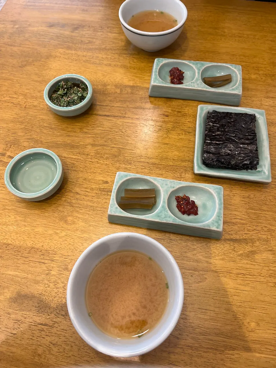 Basic side dishes at Hyangtaek