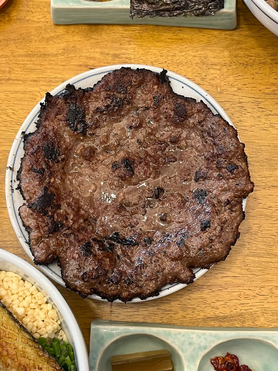 Nicely browned galbi platter