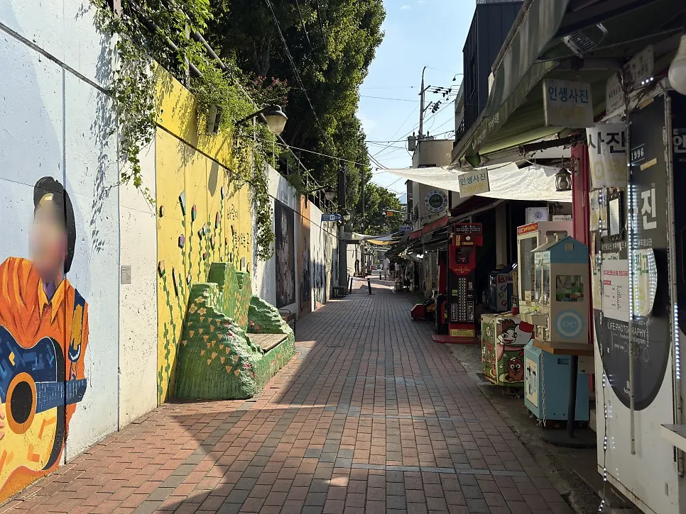 Alleyway of low buildings along Kim Kwang-seok Street, Daegu