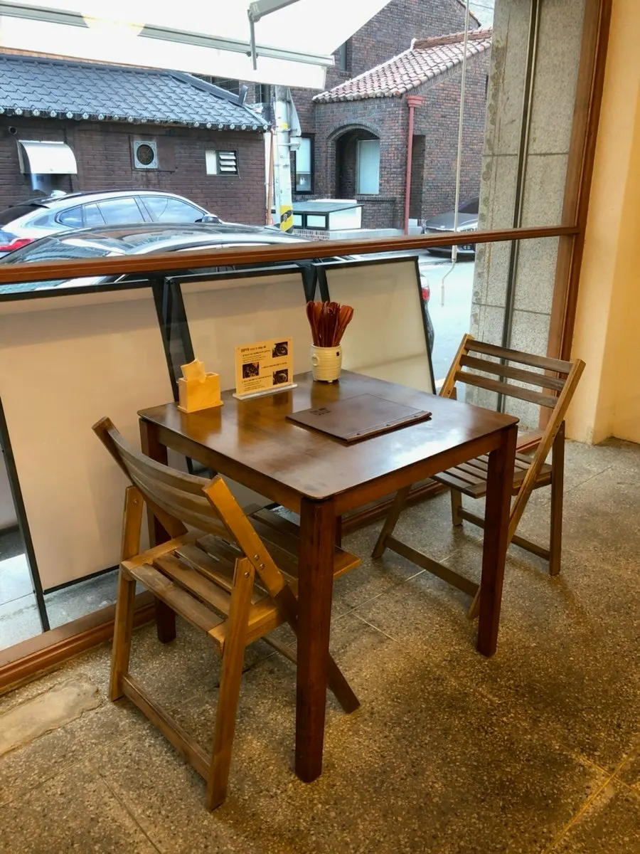 Large table suited for group gatherings