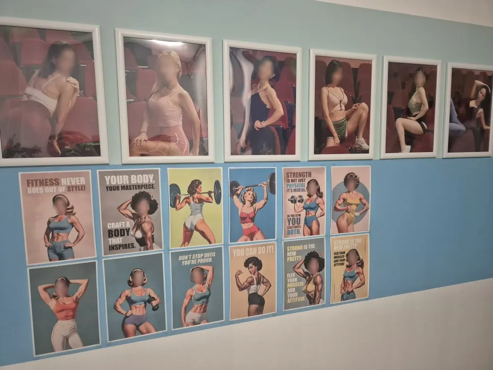 Poster for Suspicious Hair Salon hung near the entrance