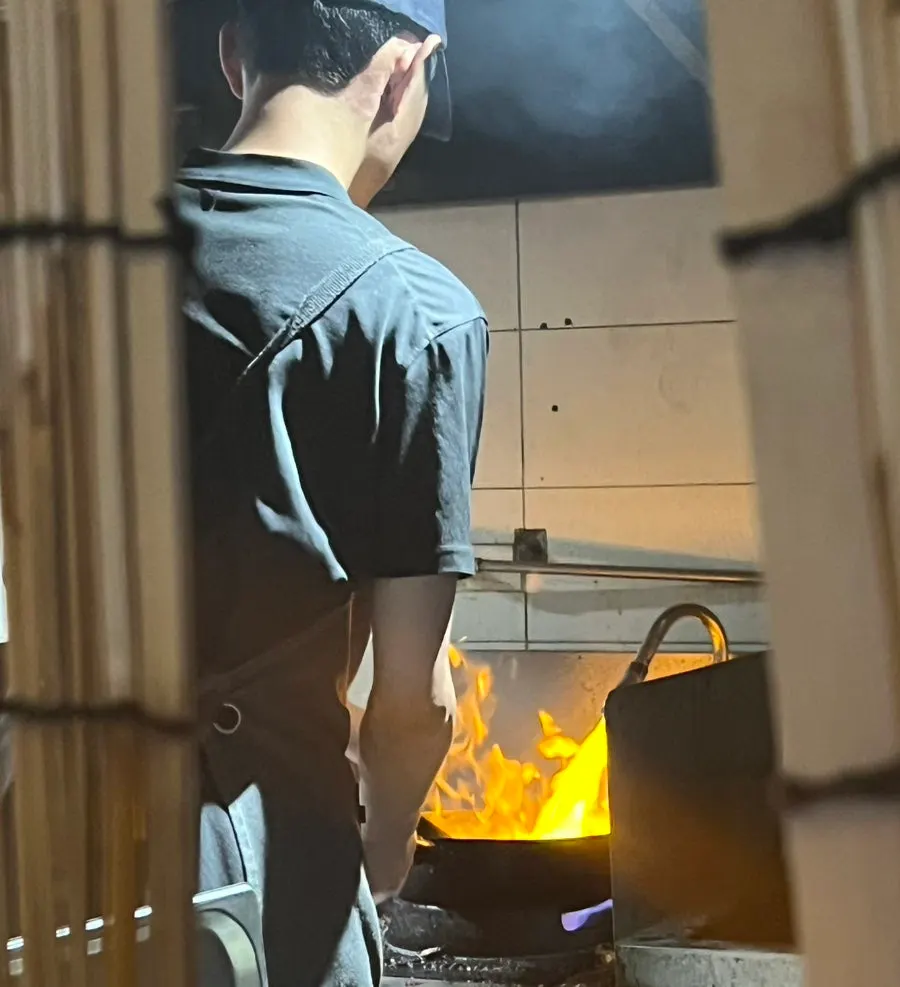 들기름 두부 김치 클로즈업