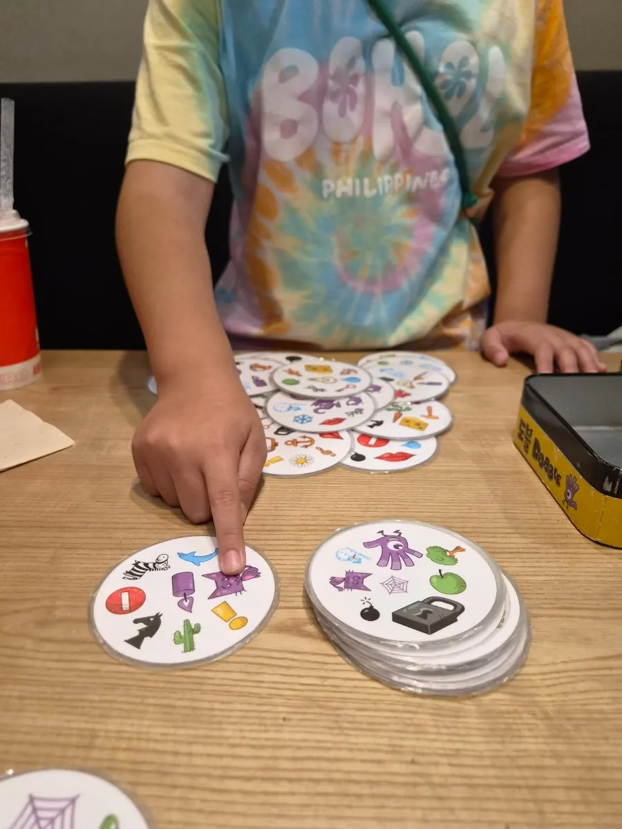 Playing board games in the room