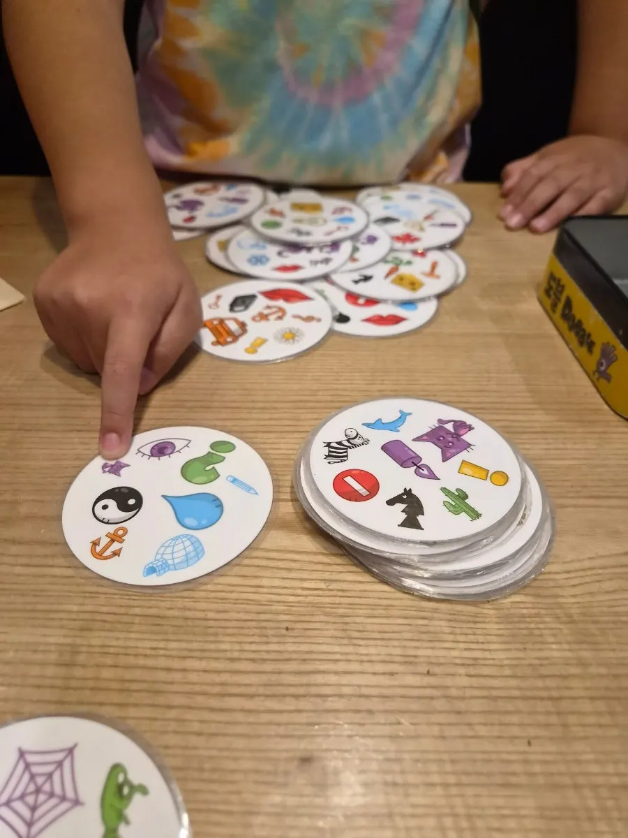 A board game laid out on the table