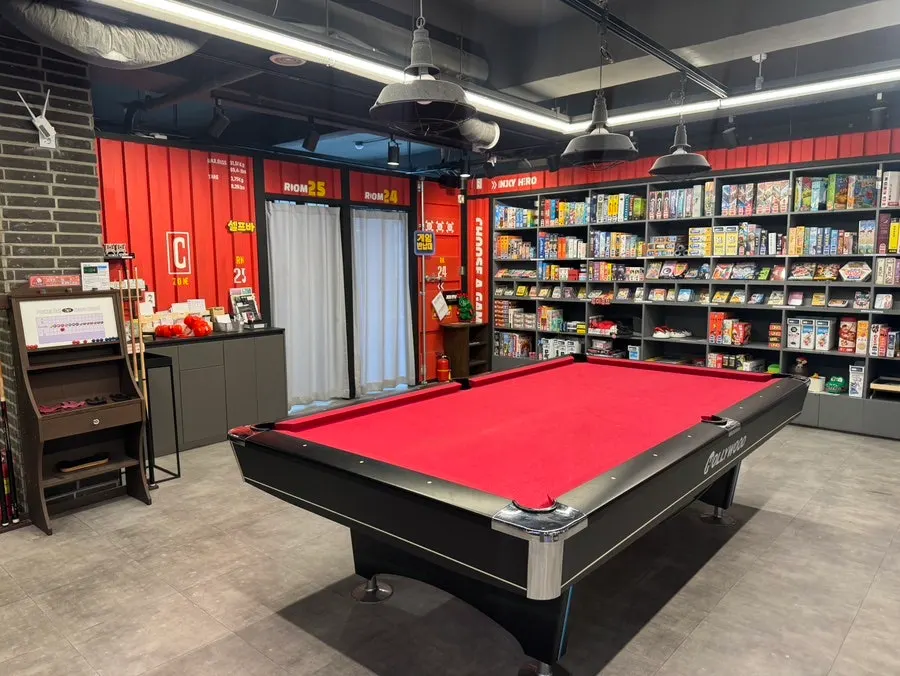 View of the café interior while choosing a board game