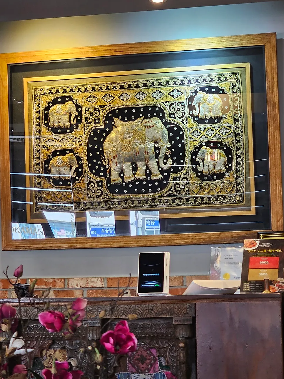 Indian-style interior featuring an elephant decoration