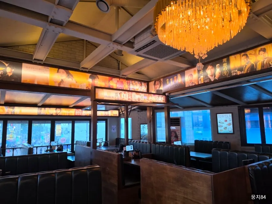 Second-floor table seating at Hanamato, good for groups