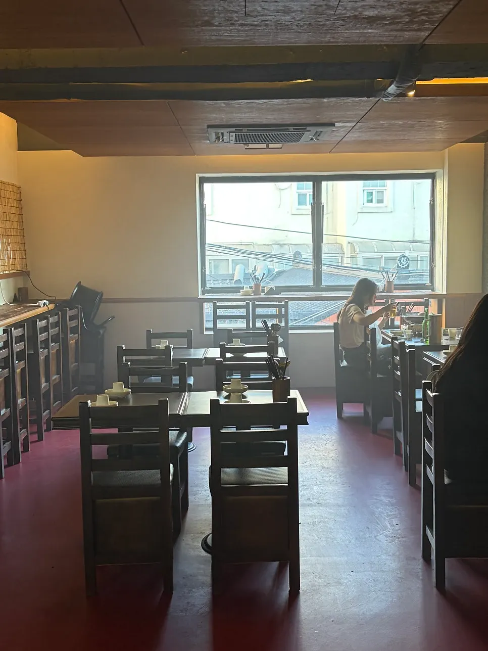 Wood-interior dining room at Hyehwahwa