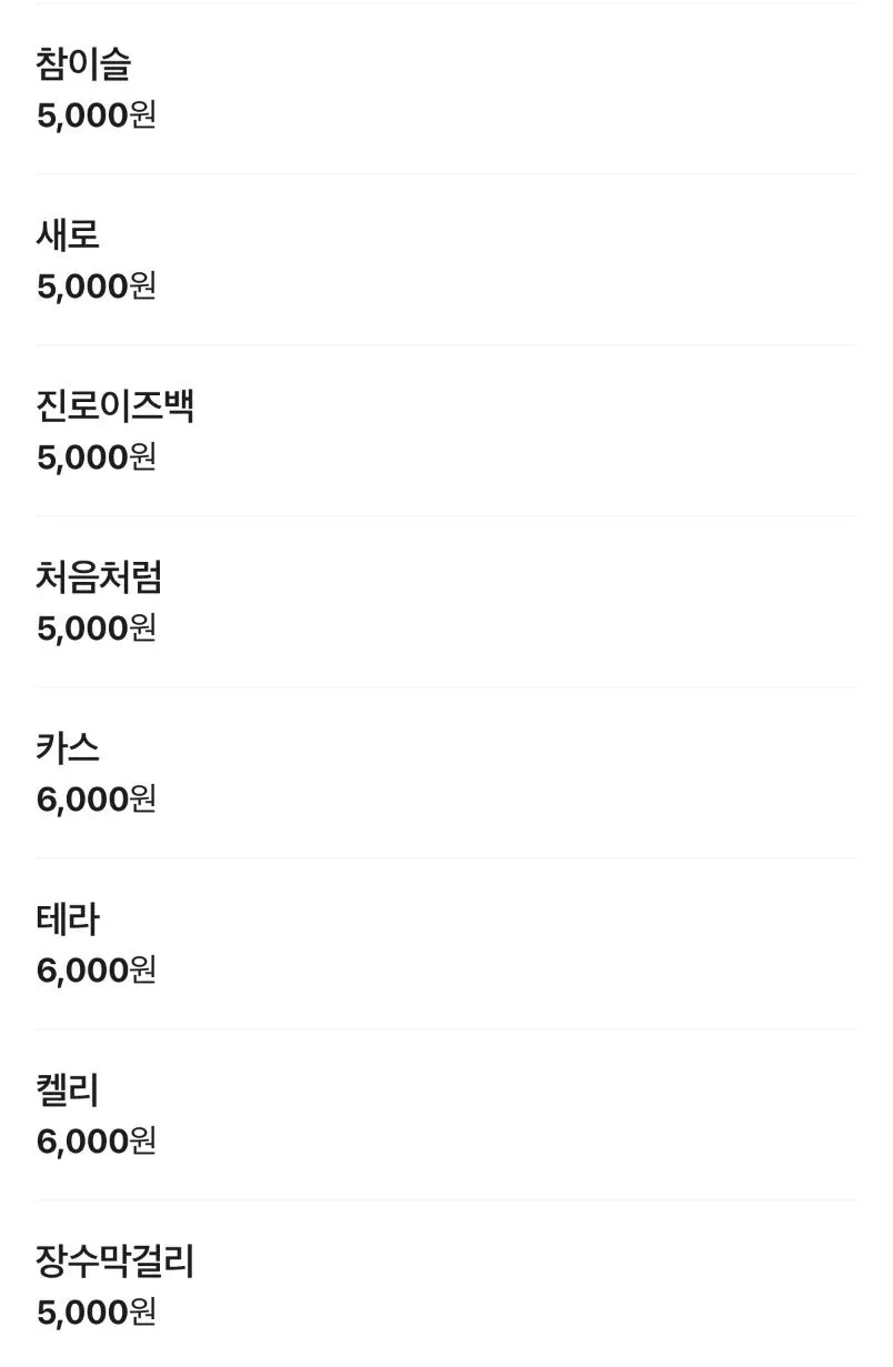 Hyehwahwa's Korean drinking food menu board