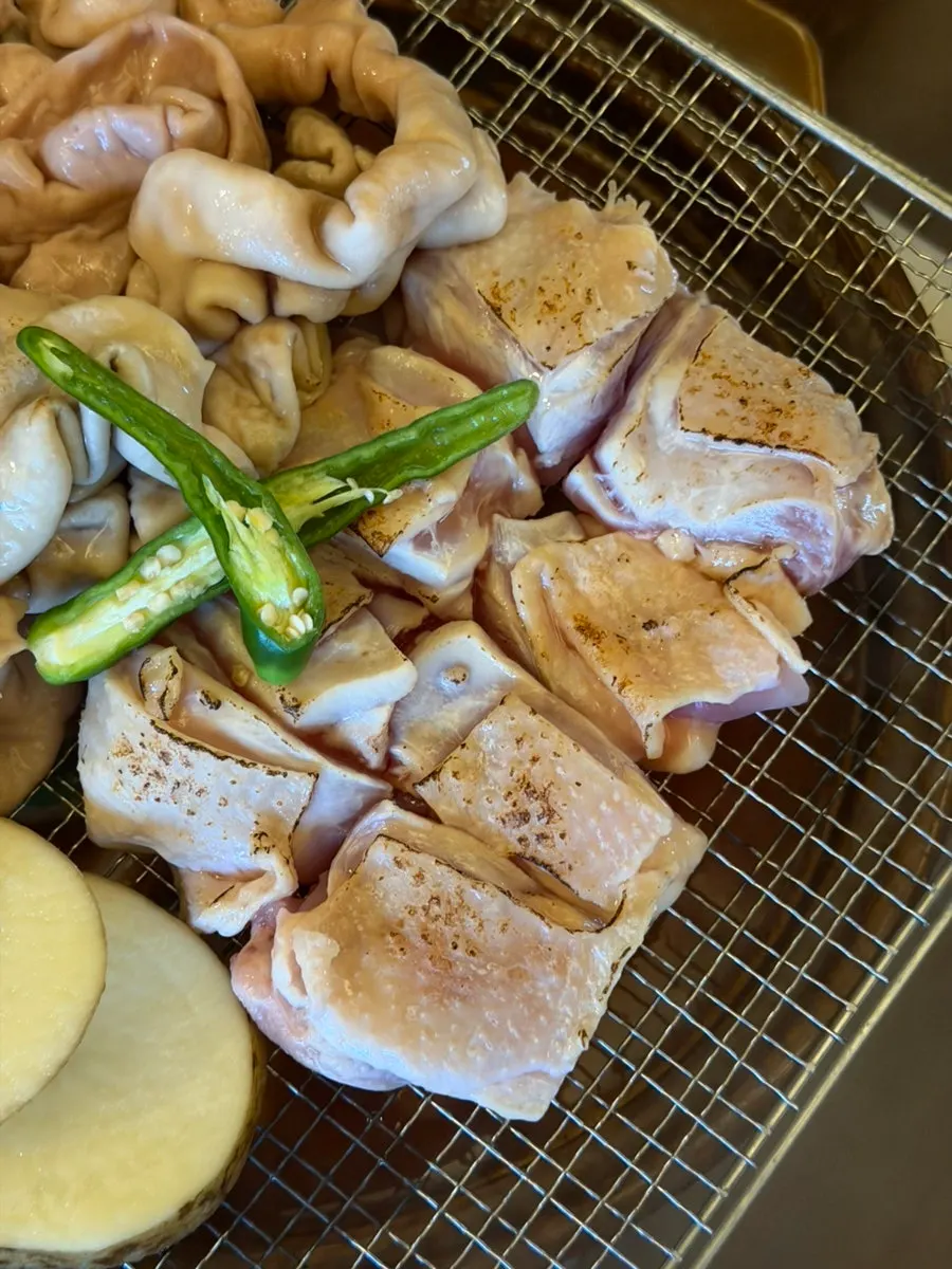 Close-up of plump grilled chicken