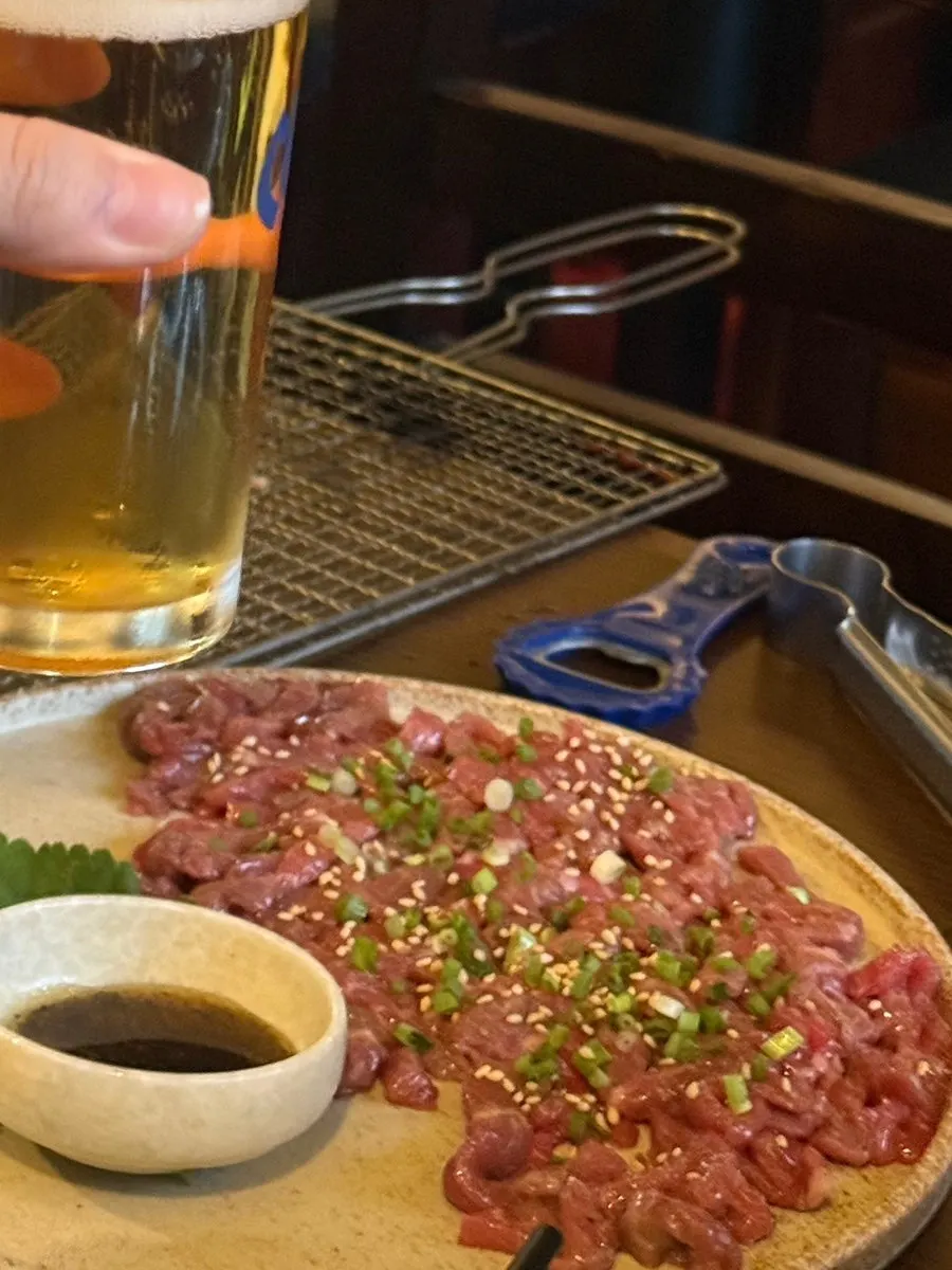 Sauce served with the yukhoe
