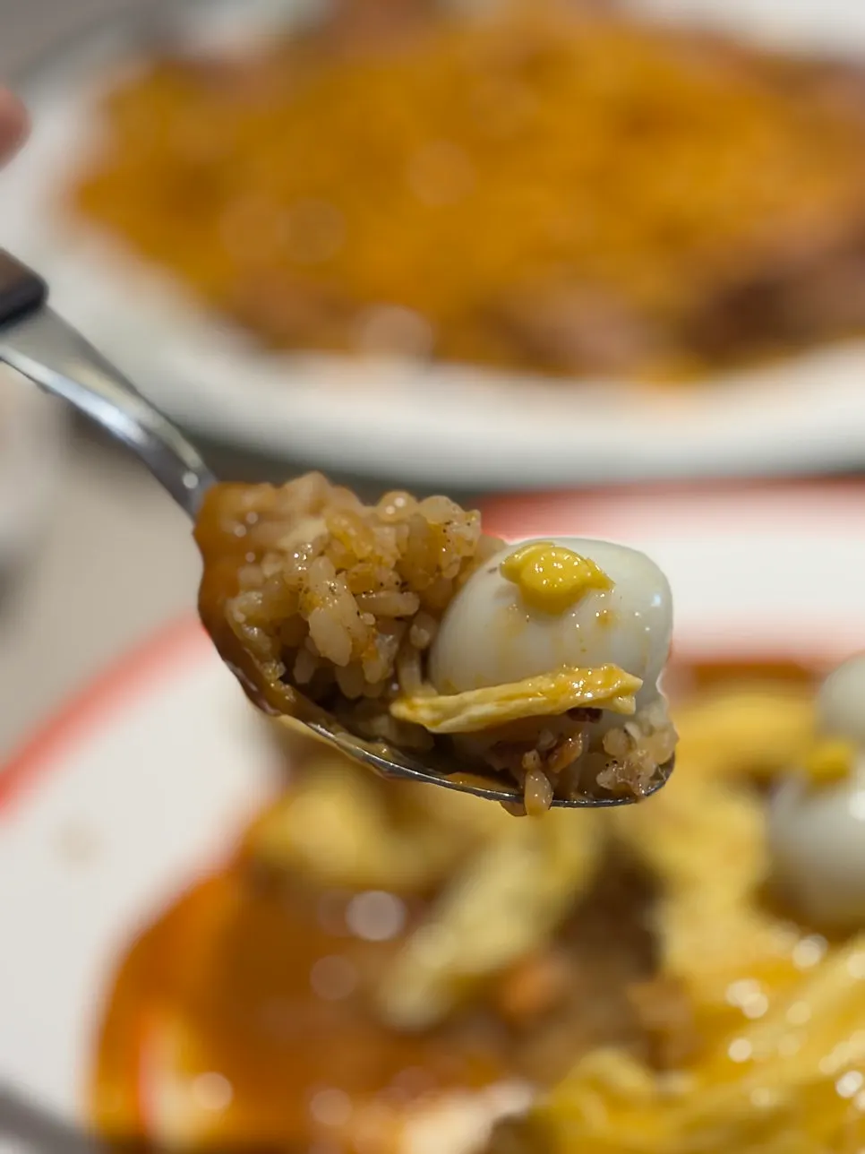 Omurice with soft egg, rice, and rich sauce