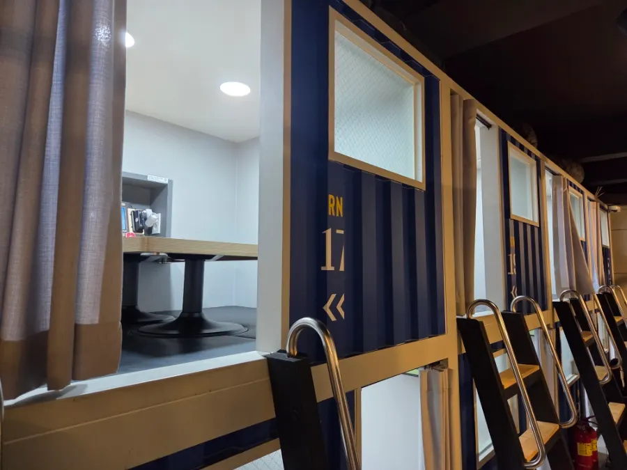 Private room with curtains