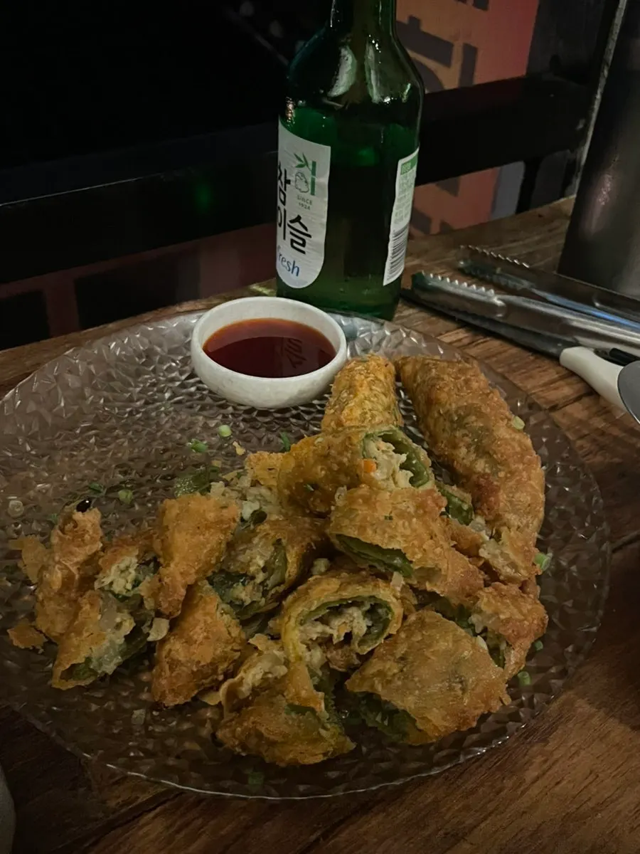 Crispy fried peppers