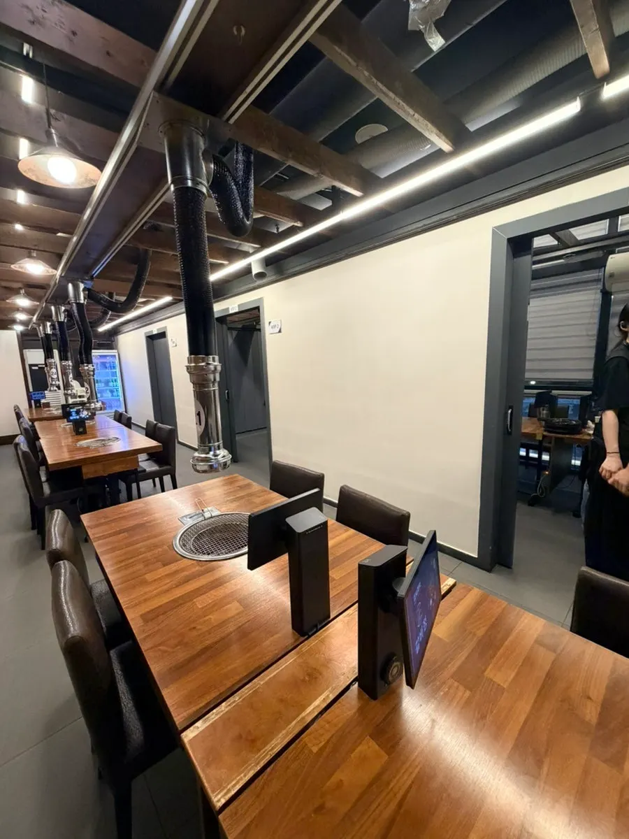 Private seating area at Galbijeong