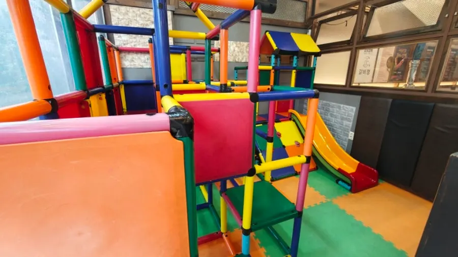 Interior of the playroom where kids can play