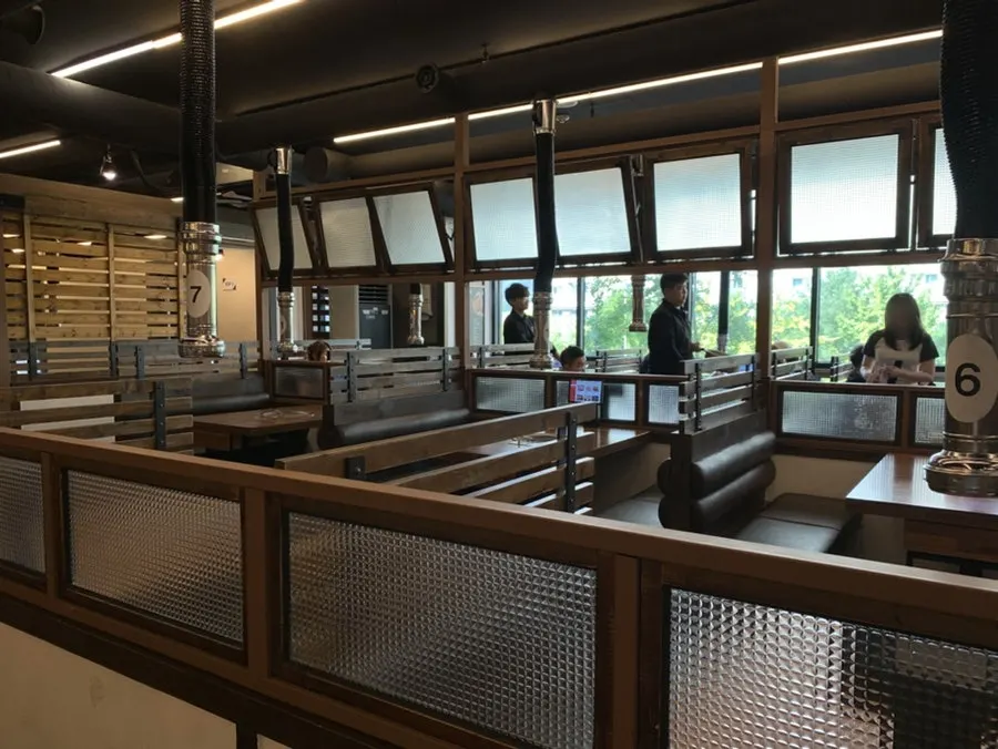 Spacious table seating at Galbijeong